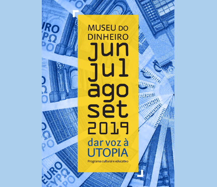 Capa programação "Dar voz à utopia" de junho a setembro 2019}