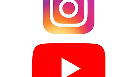 Símbolos Instagram e Youtube