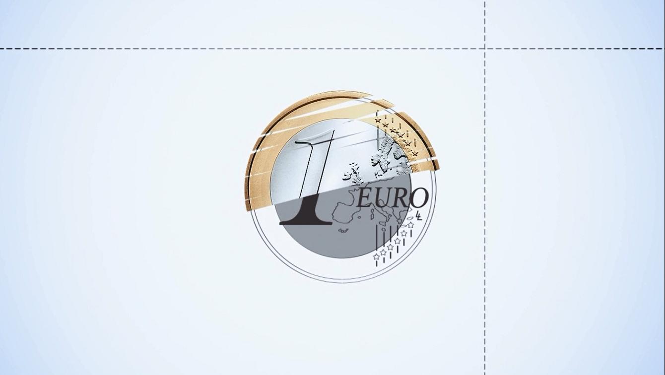 Ilustração de moeda de euro