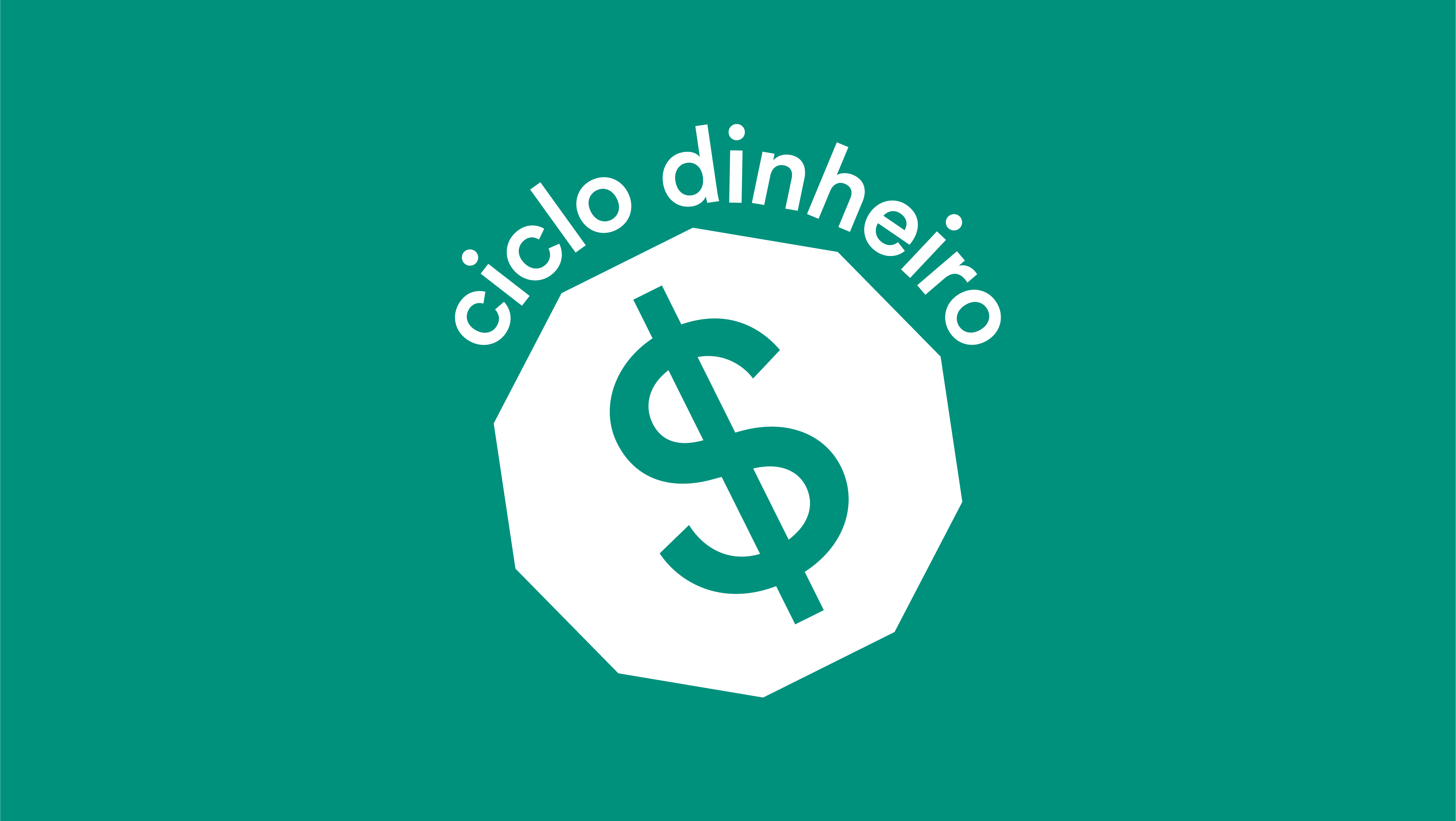 Imagem verde com logótipo branco "ciclo dinheiro"