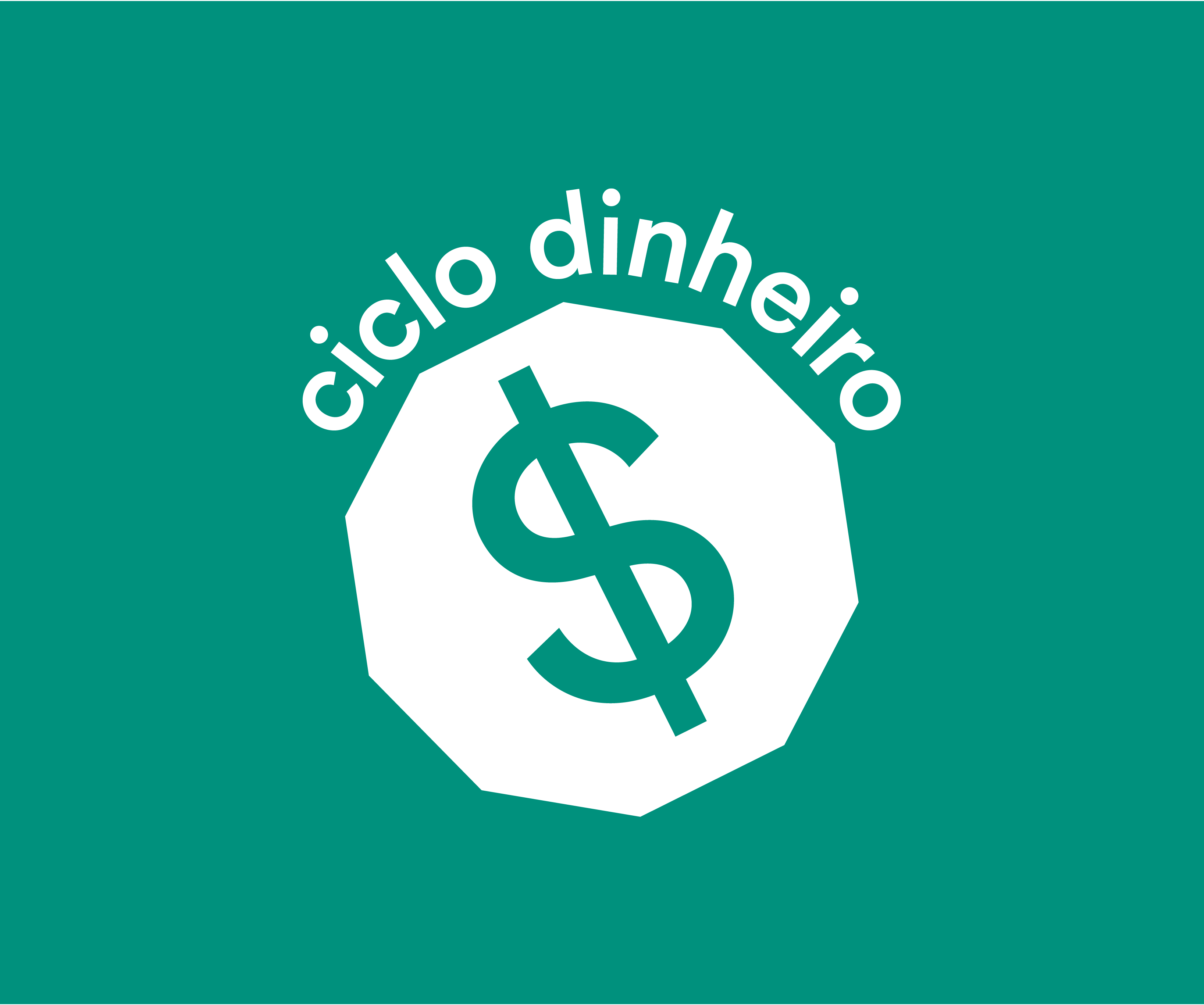 Imagem verde com logótipo branco "ciclo dinheiro"