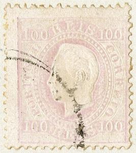 Selo postal de 100 réis