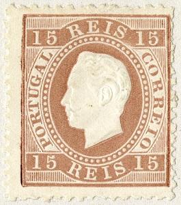 Selo postal de 15 réis