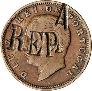 20 réis com carimbo republicano