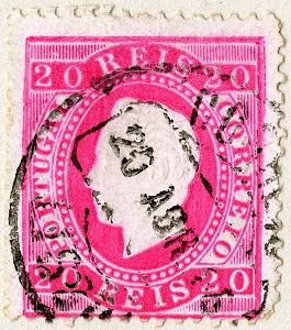 Selo postal de 20 réis