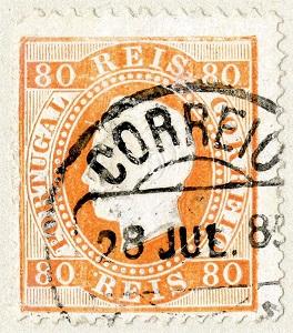 Selo postal de 80 réis