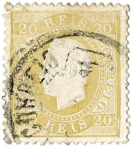Selo postal de 20 réis