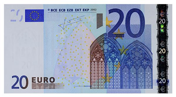 20 euro com defeito
