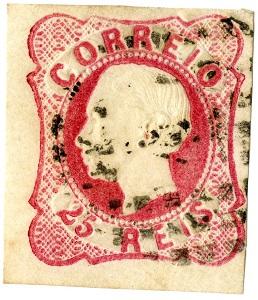 Selo postal de 25 réis