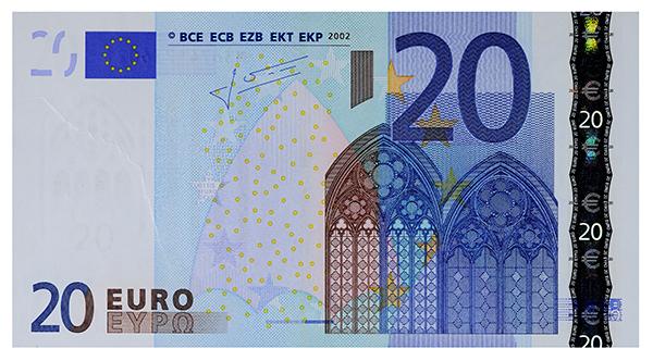 20 euro com defeito