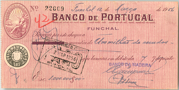 Cheque preenchido