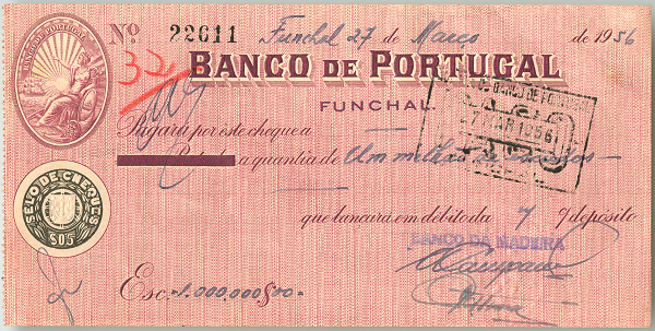 Cheque preenchido