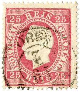 Selo postal de 25 réis