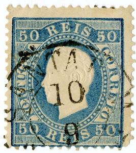 Selo postal de 50 réis
